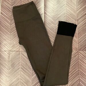 Fabletics leggings. Olive Green/ Black. XS